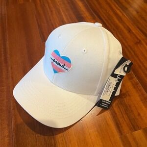 The Phluid Project Hat White Baseball Cap Transgender Pride Gender Neutral Heart